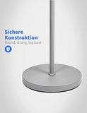 Anten København| Stehlampe LED Dimmbar 30W Deckenfluter mit Verstellbare 5W Leselampe,Touch Stehleuchte,Modern Standleuchte ,für Wohnzimmer Schlafzimmer Büro,Silber-Grau