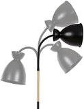 Anten Giraffe | Schwenkbare Stehlampe Schwarz | E27 Fassung MAX 60W | Höhe 159CM | Retro Metall-Stehleuchte | 1 Flammig | Für Wohnzimmer, Schlafzimmer und Arbeitszimmer [Energieklasse A+]