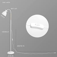 Anten Schwenkbare Stehlampe Weiß | E27 Fassung MAX 60W | Höhe 159CM | Retro Metall-Stehleuchte | 1 Flammig | Standleuchte Für Wohnzimmer, Schlafzimmer und Arbeitszimmer | ohne Leuchtmittel