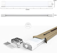 Anten LED Feuchtraumleuchte 150CM mit 45W 4000k Neutralweiß 4500Lumen Ultraslim Deckenleucht Wasserfest IP65 mit PC Abdeckung für Keller Garage 45W4000K Neutralweiß, 150CM