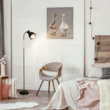 Anten Giraffe | Schwenkbare Stehlampe Schwarz | E27 Fassung MAX 60W | Höhe 159CM | Retro Metall-Stehleuchte | 1 Flammig | Für Wohnzimmer, Schlafzimmer und Arbeitszimmer [Energieklasse A+]