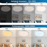 Anten Alexa LED Deckenlampe | 24W WLAN Farbwechsel Deckenleuchte mit Fernbedienung | RGB Kaltweiß Warmweiß Dimmbar | Steuerbar via App | Smart Lampe für für Wohnzimmer, Schlafzimmer [Energieklasse F]