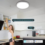 Anten Alexa LED Deckenlampe | 24W WLAN Farbwechsel Deckenleuchte mit Fernbedienung | RGB Kaltweiß Warmweiß Dimmbar | Steuerbar via App | Smart Lampe für für Wohnzimmer, Schlafzimmer [Energieklasse F]